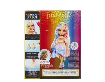 Rainbow High Air Brush panenka - fialové oči