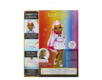 Rainbow High Air Brush panenka - šedé oči