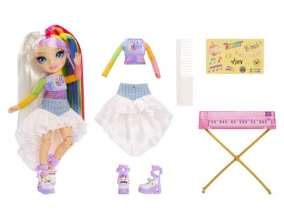 Rainbow High Junior Fashion panenka v rockové kapele - Amaya