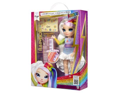 Rainbow High Junior Fashion panenka v rockové kapele - Amaya