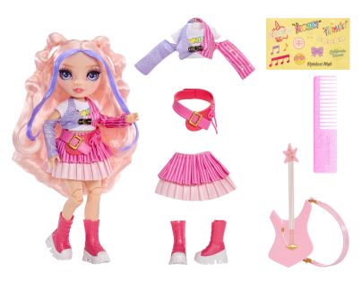 Rainbow High Junior Fashion panenka v rockové kapele - Bella