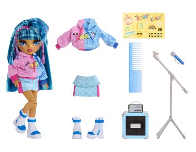 Rainbow High Junior Fashion panenka v rockové kapele - Skyler