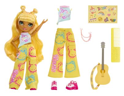 Rainbow High Junior Fashion panenka v rockové kapele - Sunny