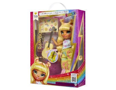 Rainbow High Junior Fashion panenka v rockové kapele - Sunny