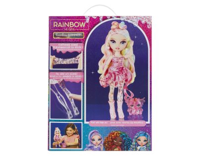 Rainbow High Panenka se slizem a třpytkami - Bella (pink) - Poškozený obal