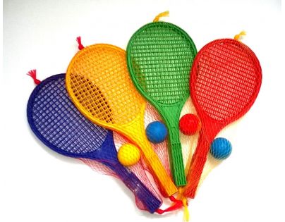 Toy Raketa plážová střední soft tenis barevný červená