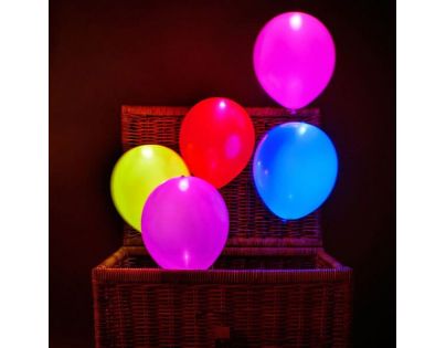 Rappa Balónky nafukovací LED svítící 5 ks mix barev 30 cm