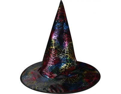 Rappa Čarodějnický klobouk s potiskem pavučiny pro dospívající