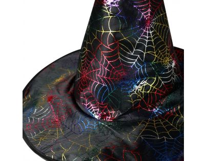 Rappa Čarodějnický klobouk s potiskem pavučiny pro dospívající