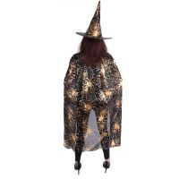 Rappa Čarodějnický plášť s kloboukem a pavučinou pro dospívající Halloween 2