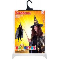 Rappa Čarodějnický plášť s kloboukem a pavučinou pro dospívající Halloween 4