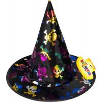 Rappa Dětský čarodějnický klobouk s lebkami 2