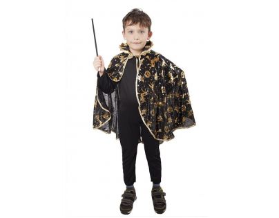 Rappa Dětský kostým Čarodějnický plášť černý 104 - 128 cm