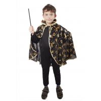 Rappa Dětský kostým Čarodějnický plášť černý 104 - 128 cm 2