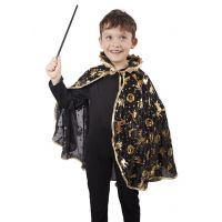 Rappa Dětský kostým Čarodějnický plášť černý 104 - 128 cm 3