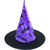 Rappa Dětský klobouk čarodějnice Halloween fialový