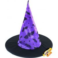 Rappa Dětský klobouk čarodějnice Halloween fialový 2