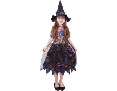 Rappa Dětský kostým Barevná čarodějnice 110 - 116 cm - Poškozený obal