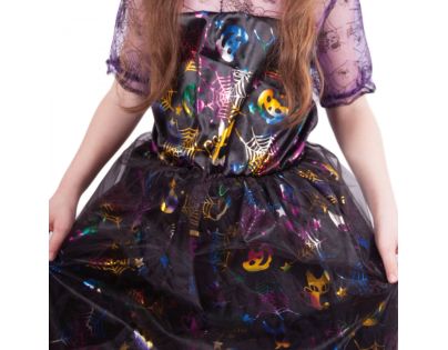 Rappa Dětský kostým Barevná čarodějnice 110 - 116 cm - Poškozený obal