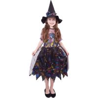 Rappa Dětský kostým Barevná čarodějnice 110 - 116 cm
