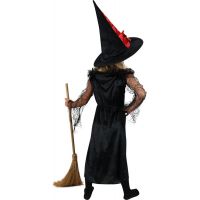 Rappa Dětský kostým čarodějnice černočervený vel. M 3