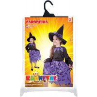 Rappa Dětský kostým Čarodějnice s netopýry a kloboukem velikost 105 - 116 cm 4