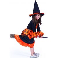 Rappa Dětský kostým čarodějnice velikost M 2
