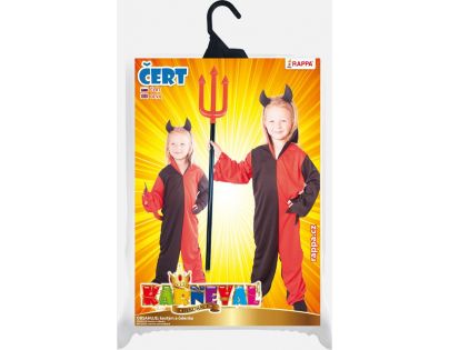 Rappa Dětský kostým čert s rohy velikost S