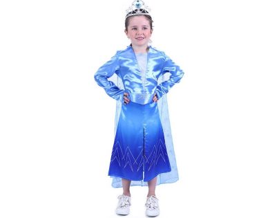 Rappa Dětský kostým modrý Zimní princezna vel. S