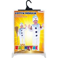 Rappa Dětský kostým sněhulák s čepicí a modrou šálou vel. M 5