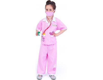 Rappa Dětský kostým Veterinářka 116 - 128 cm - Poškozený obal