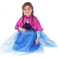 Rappa Dětský kostým Princezna zimní Anička Deluxe vel. S 2