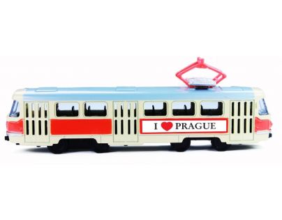 Rappa kovová tramvaj 16 cm na zpětný chod Praha