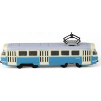 Rappa Kovová tramvaj modrá 16 cm 2