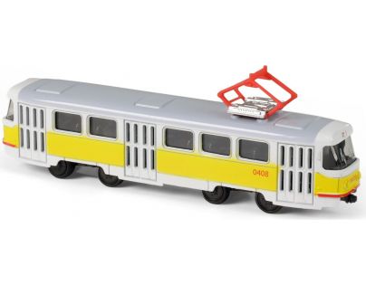 Rappa Kovová tramvaj žlutá 16 cm