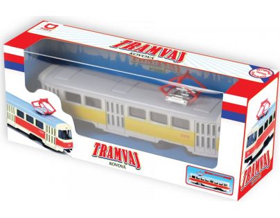 Rappa Kovová tramvaj žlutá 16 cm