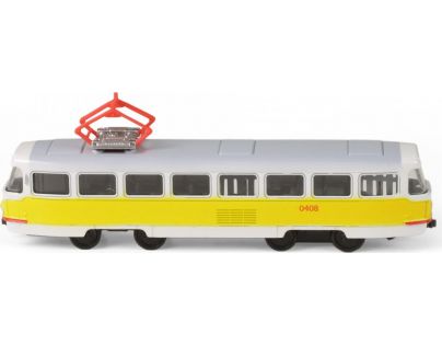 Rappa Kovová tramvaj žlutá 16 cm
