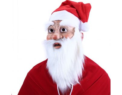 Rappa Maska Santa Claus s čepicí a vousy