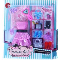 Rappa Obleček pro panenky s doplňky růžové