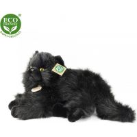 Rappa Plyšová kočka černá ležící 30 cm Eco Friendly 3