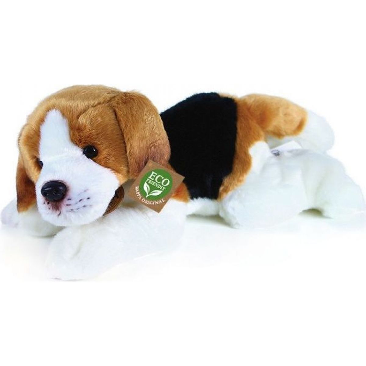 Rappa Plyšový pes Bígl ležící 30 cm Eco Friendly