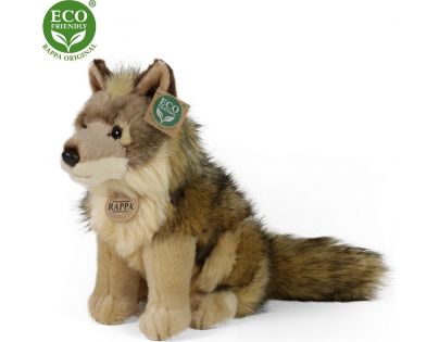 Rappa Plyšový vlk sedící 24 cm Eco Friendly