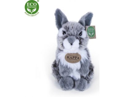 Rappa Plyšový zajíc šedý sedící 20 cm Eco Friendly