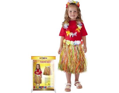Rappa Dětský kostým Sukně Hawaii barevná 104 - 150 cm