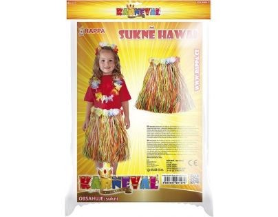 Rappa Dětský kostým Sukně Hawaii barevná 104 - 150 cm