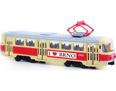 Rappa Tramvaj hlásící zastávky Brno