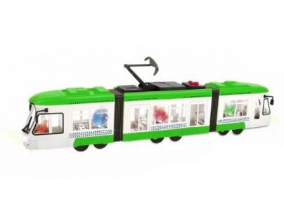 Rappa tramvaj mluvící česky se zvukem a světlem zelená
