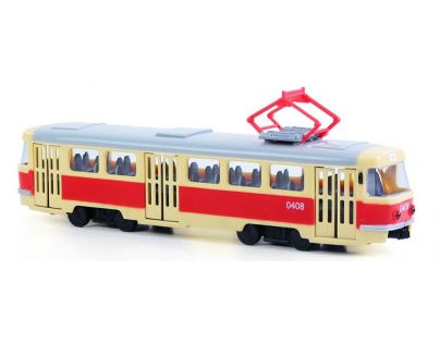 Rappa Tramvaj plastová s funkčními dveřmi 28 cm