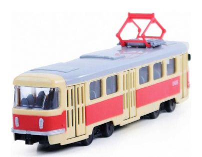 Rappa Tramvaj plastová s funkčními dveřmi 28 cm