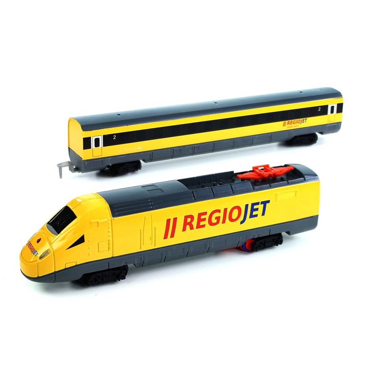 Rappa vlak žlutý RegioJet se zvukem a světlem funkční model soupravy